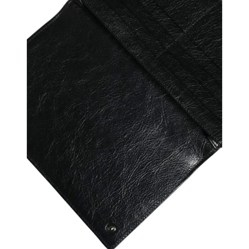 Dolce & Gabbana Black Leather DG Logo Bifold Card Slot Crossbody Bag - Picture 6 of 6
